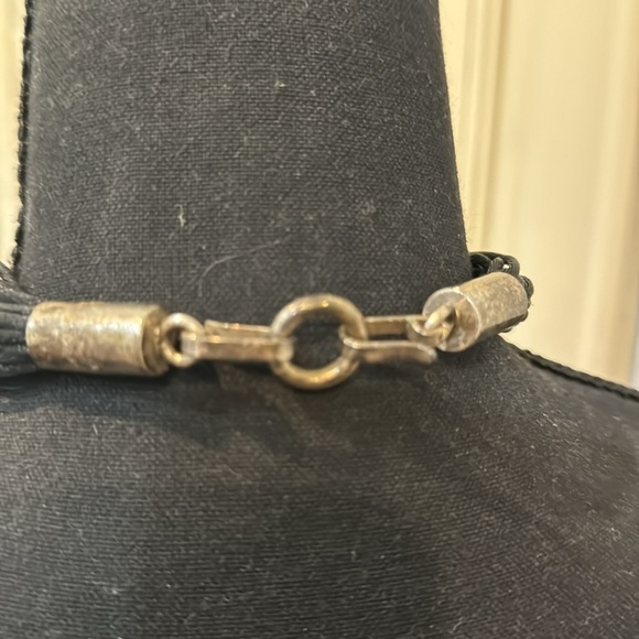 Turquoise Sterling Silver Native American Signed Necklace - Picture 7 of 9